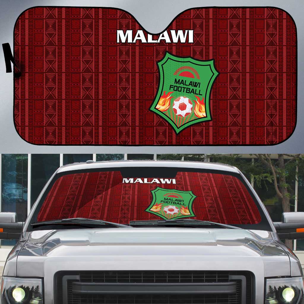 Malawi Football Auto Sun Shade Come On Flames - Red