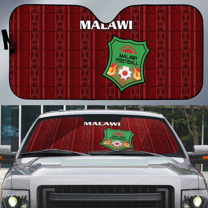 Malawi Football Auto Sun Shade Come On Flames - Red