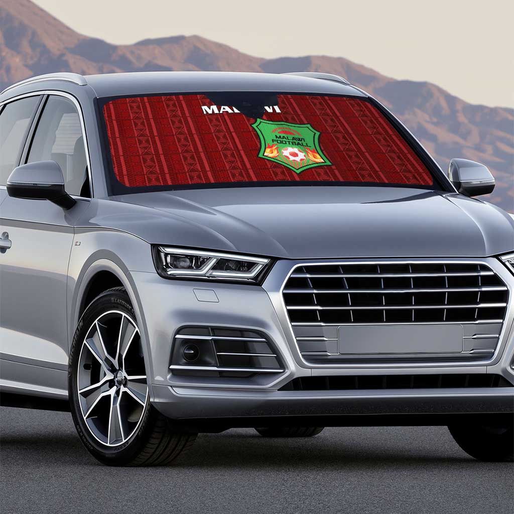 Malawi Football Auto Sun Shade Come On Flames - Red