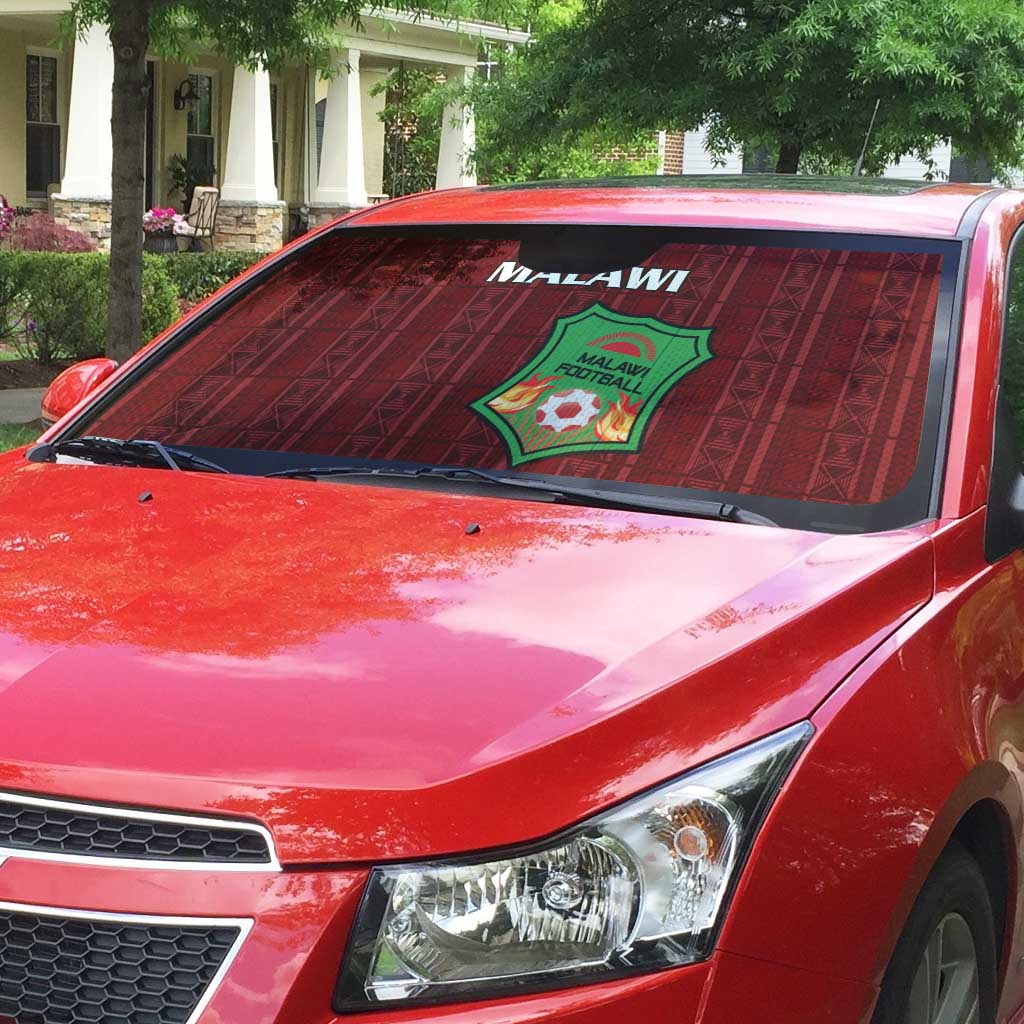 Malawi Football Auto Sun Shade Come On Flames - Red