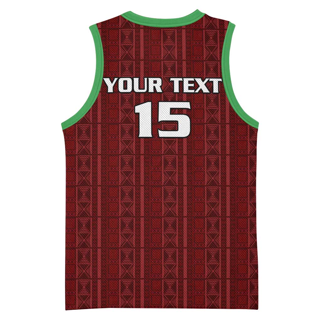 Custom Malawi Football Basketball Jersey Go Champions - Red LT15