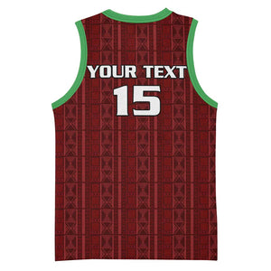 Custom Malawi Football Basketball Jersey Go Champions - Red LT15