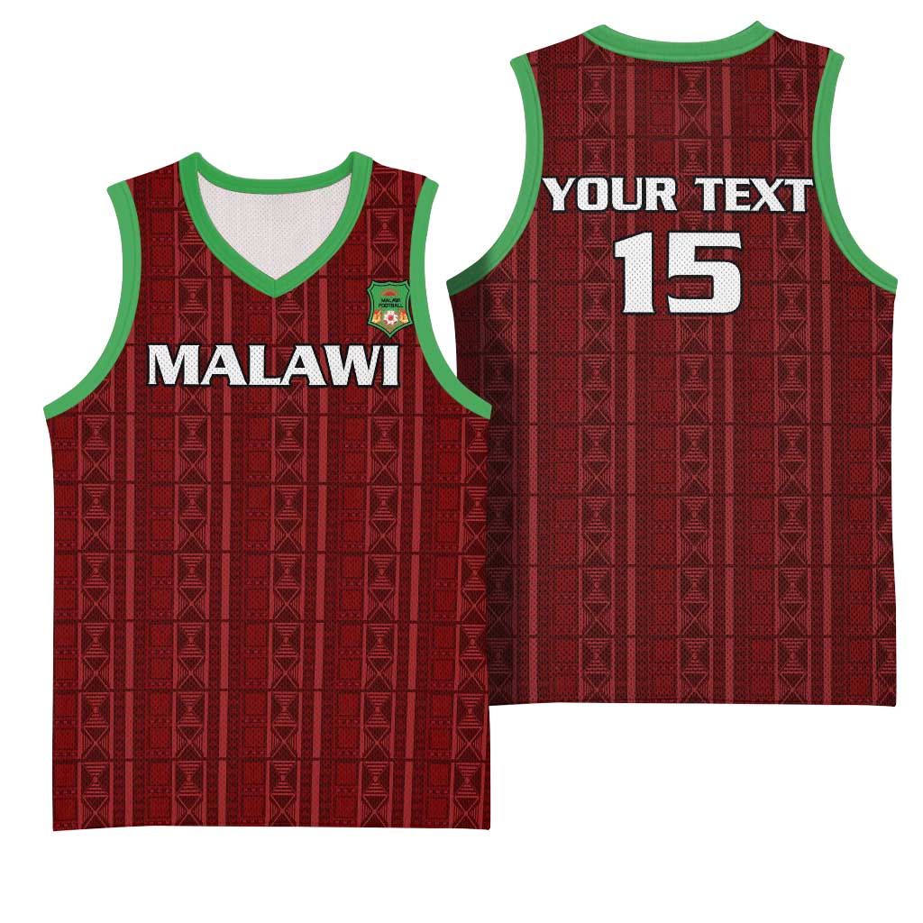 Custom Malawi Football Basketball Jersey Go Champions - Red LT15