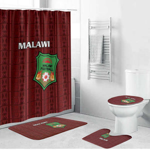 Malawi Football Bathroom Set Come On Flames - Red