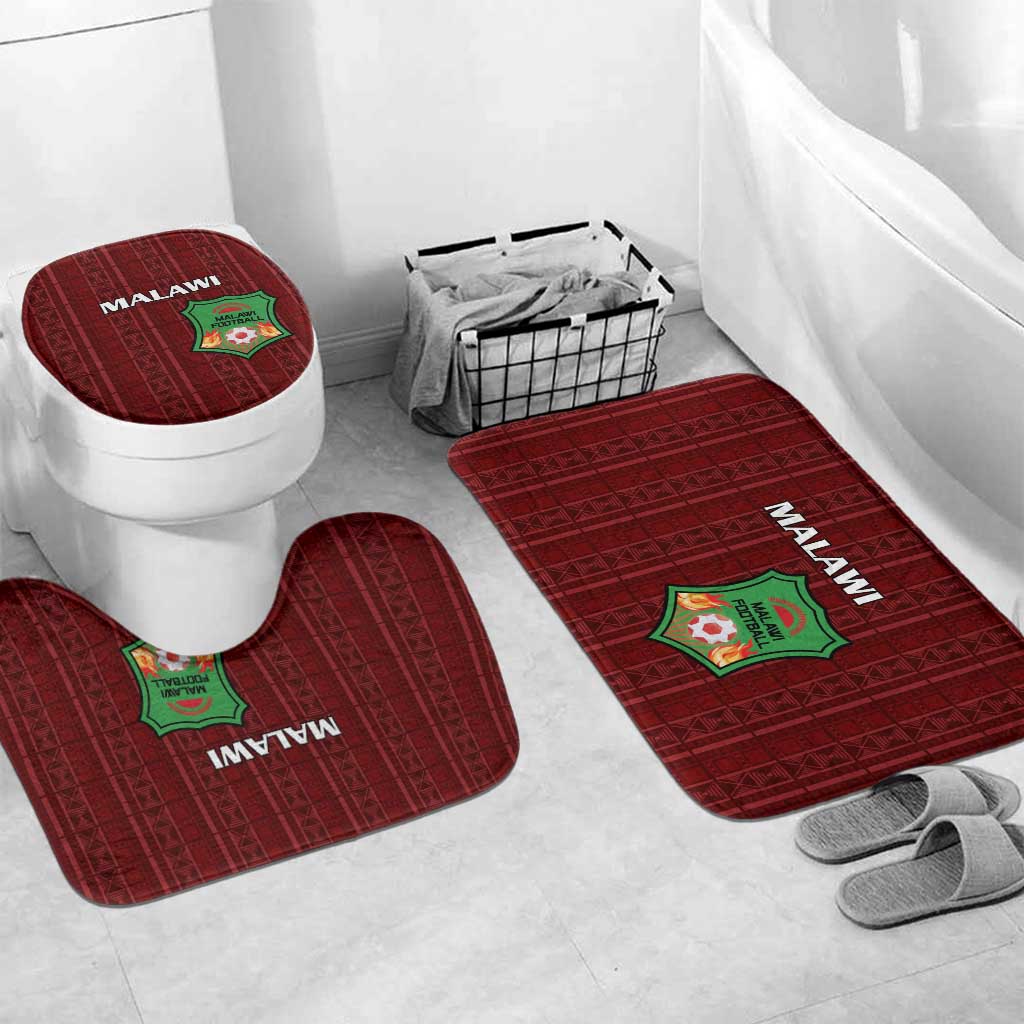 Malawi Football Bathroom Set Come On Flames - Red