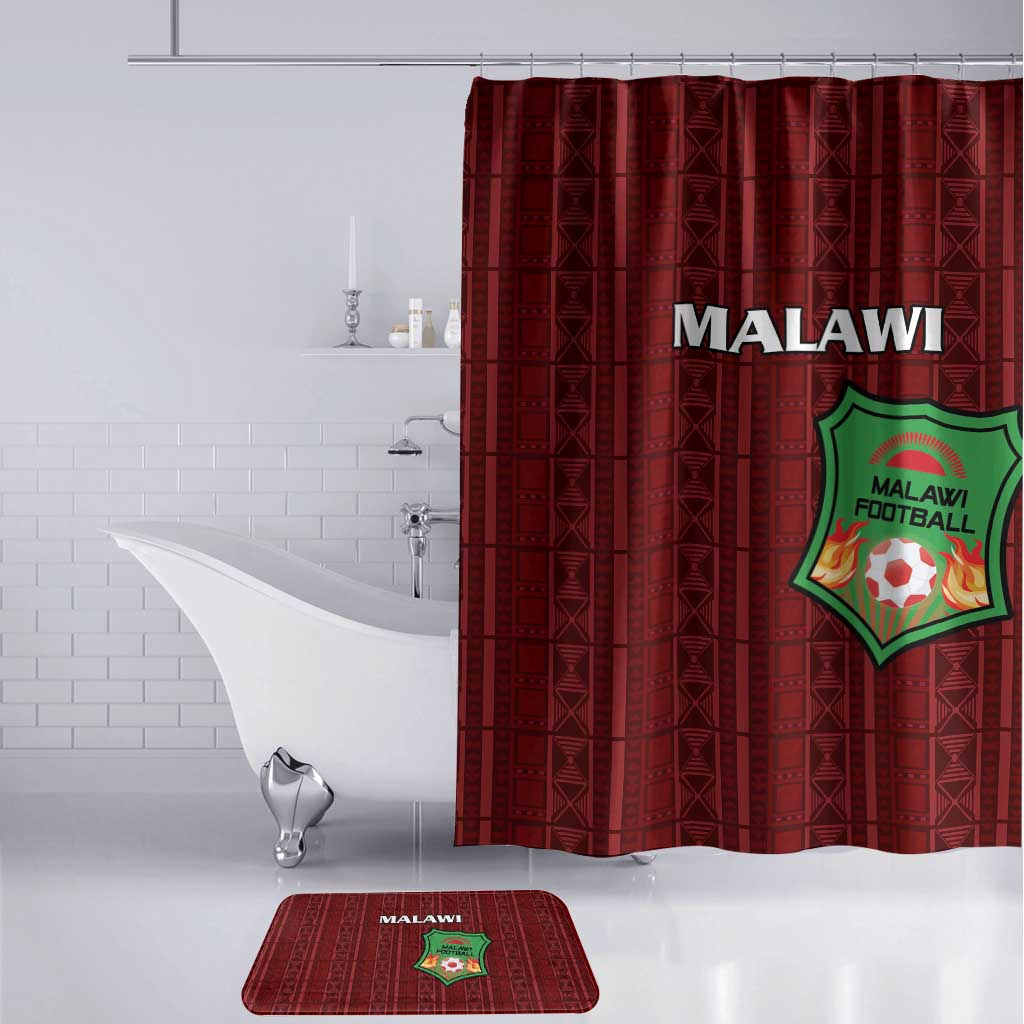 Malawi Football Bathroom Set Come On Flames - Red