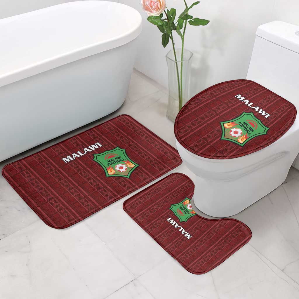 Malawi Football Bathroom Set Come On Flames - Red