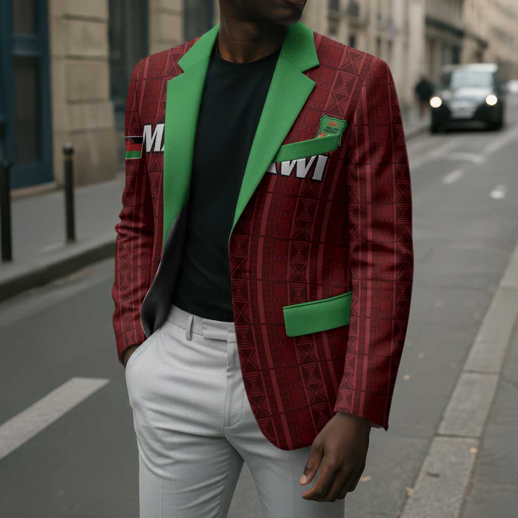 Custom Malawi Football Blazer Come On Flames - Red