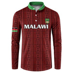 Custom Malawi Football Button Sweatshirt Come On Flames - Red