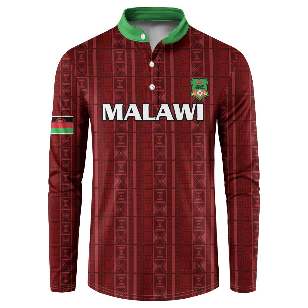 Custom Malawi Football Button Sweatshirt Come On Flames - Red