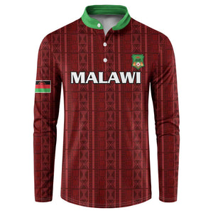 Custom Malawi Football Button Sweatshirt Come On Flames - Red
