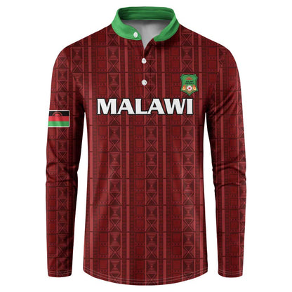 Custom Malawi Football Button Sweatshirt Come On Flames - Red