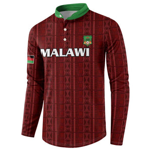 Custom Malawi Football Button Sweatshirt Come On Flames - Red