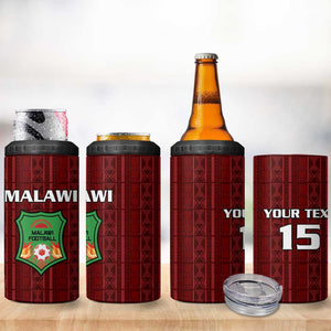 Custom Malawi Football 4 in 1 Can Cooler Tumbler Go Champions - Red - African Pride