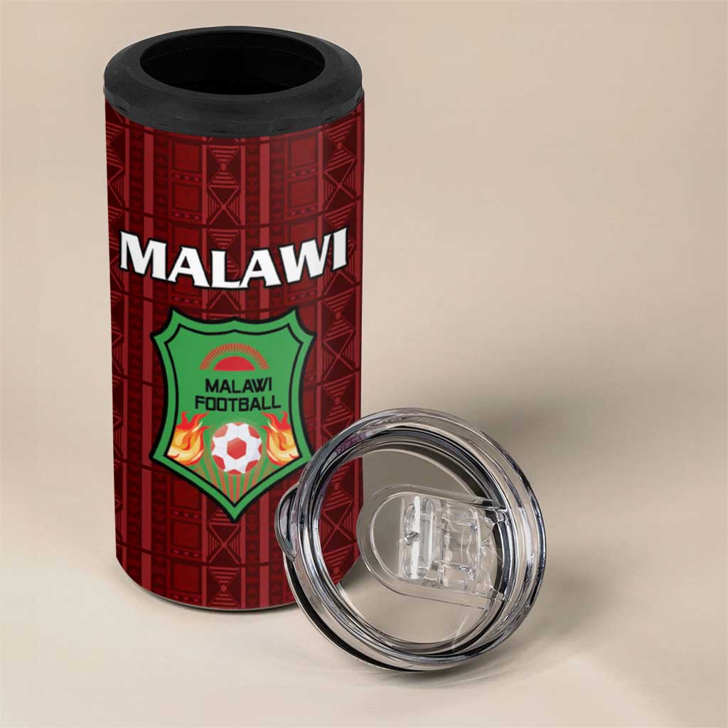 Custom Malawi Football 4 in 1 Can Cooler Tumbler Go Champions - Red - African Pride