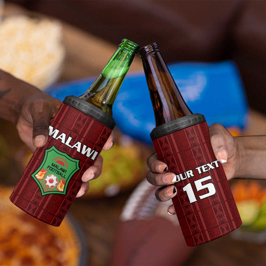 Custom Malawi Football 4 in 1 Can Cooler Tumbler Go Champions - Red - African Pride