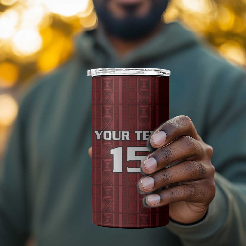 Custom Malawi Football 4 in 1 Can Cooler Tumbler Go Champions - Red - African Pride