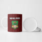 Custom Malawi Football Ceramic Mug Come On Flames - Red