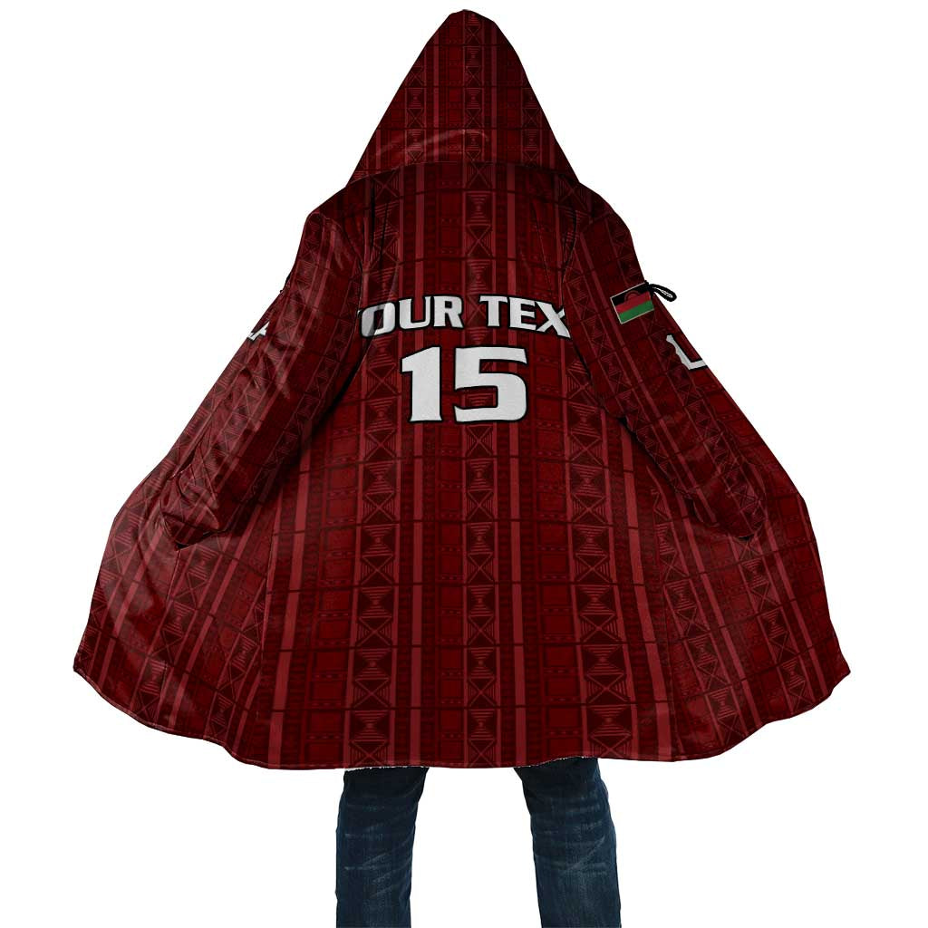 Custom Malawi Football Cloak Come On Flames - Red