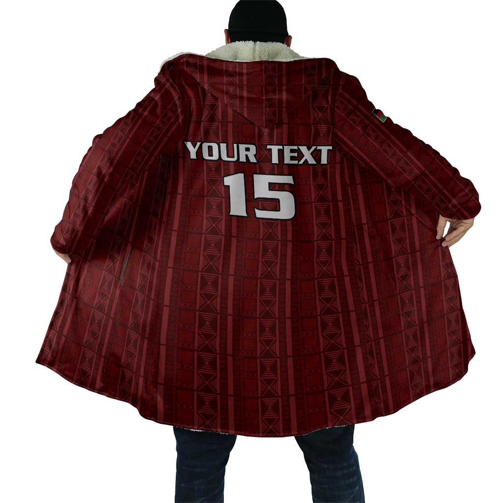 Custom Malawi Football Cloak Come On Flames - Red