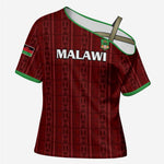 Custom Malawi Football Cross Shoulder Shirt Come On Flames - Red