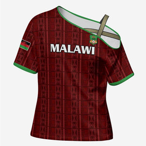 Custom Malawi Football Cross Shoulder Shirt Come On Flames - Red