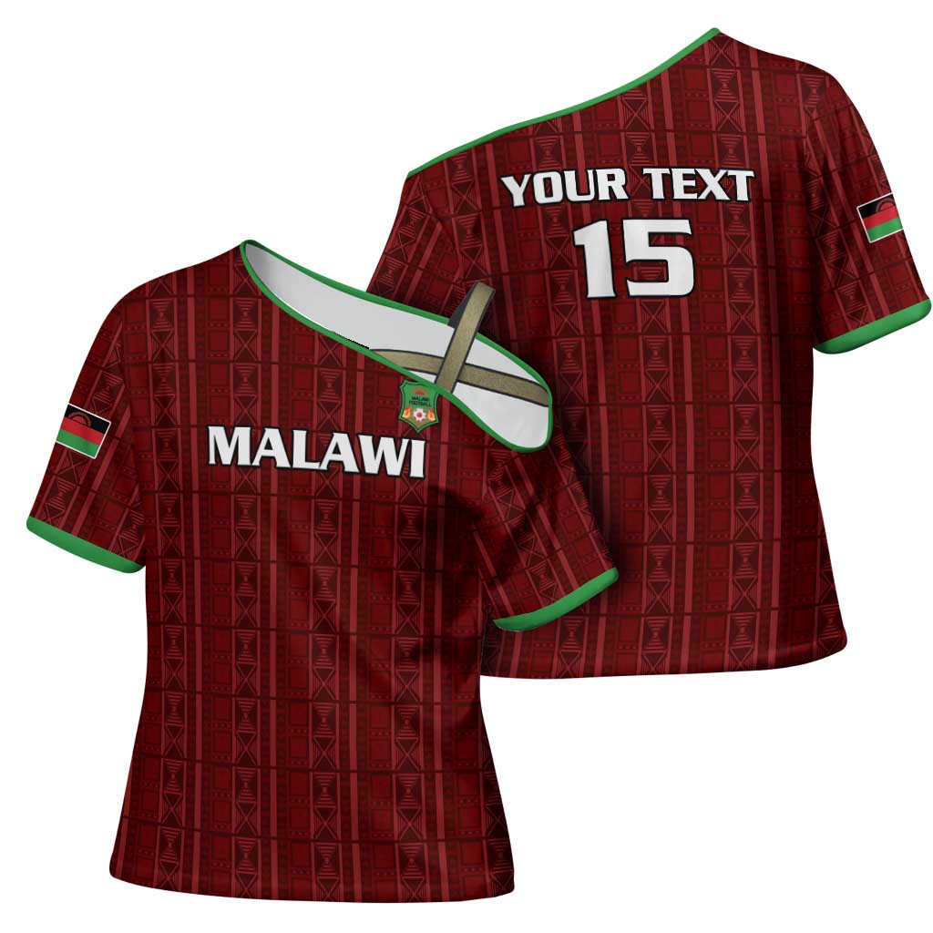 Custom Malawi Football Cross Shoulder Shirt Come On Flames - Red