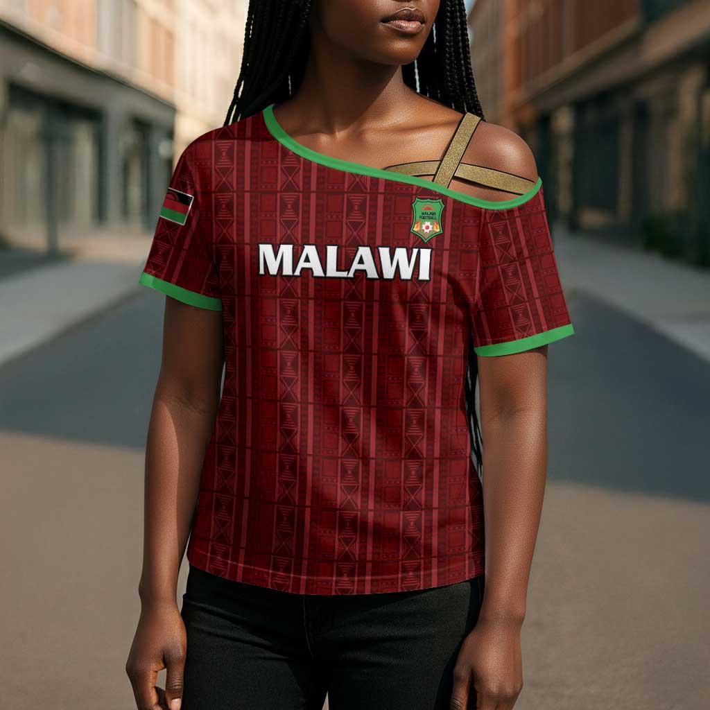 Custom Malawi Football Cross Shoulder Shirt Come On Flames - Red
