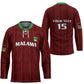 Custom Malawi Football Hockey Jersey Come On Flames - Red