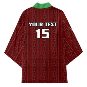 Custom Malawi Football Kimono Come On Flames - Red