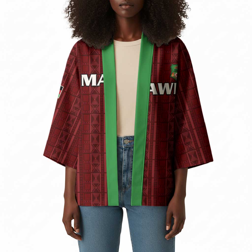 Custom Malawi Football Kimono Come On Flames - Red