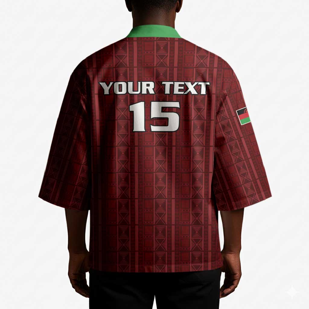 Custom Malawi Football Kimono Come On Flames - Red