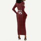Custom Malawi Football Long Sleeve Bodycon Dress Go Champions - Red - African Pride