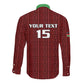 Custom Malawi Football Long Sleeve Button Shirt Go Champions - Red - African Pride
