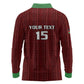 Custom Malawi Football Long Sleeve Polo Shirt Go Champions - Red - African Pride
