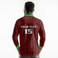 Custom Malawi Football Long Sleeve Polo Shirt Go Champions - Red - African Pride
