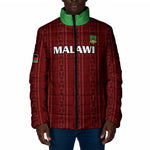 Custom Malawi Football Padded Jacket Come On Flames - Red