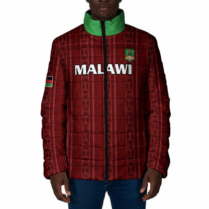 Custom Malawi Football Padded Jacket Come On Flames - Red