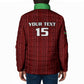 Custom Malawi Football Padded Jacket Come On Flames - Red