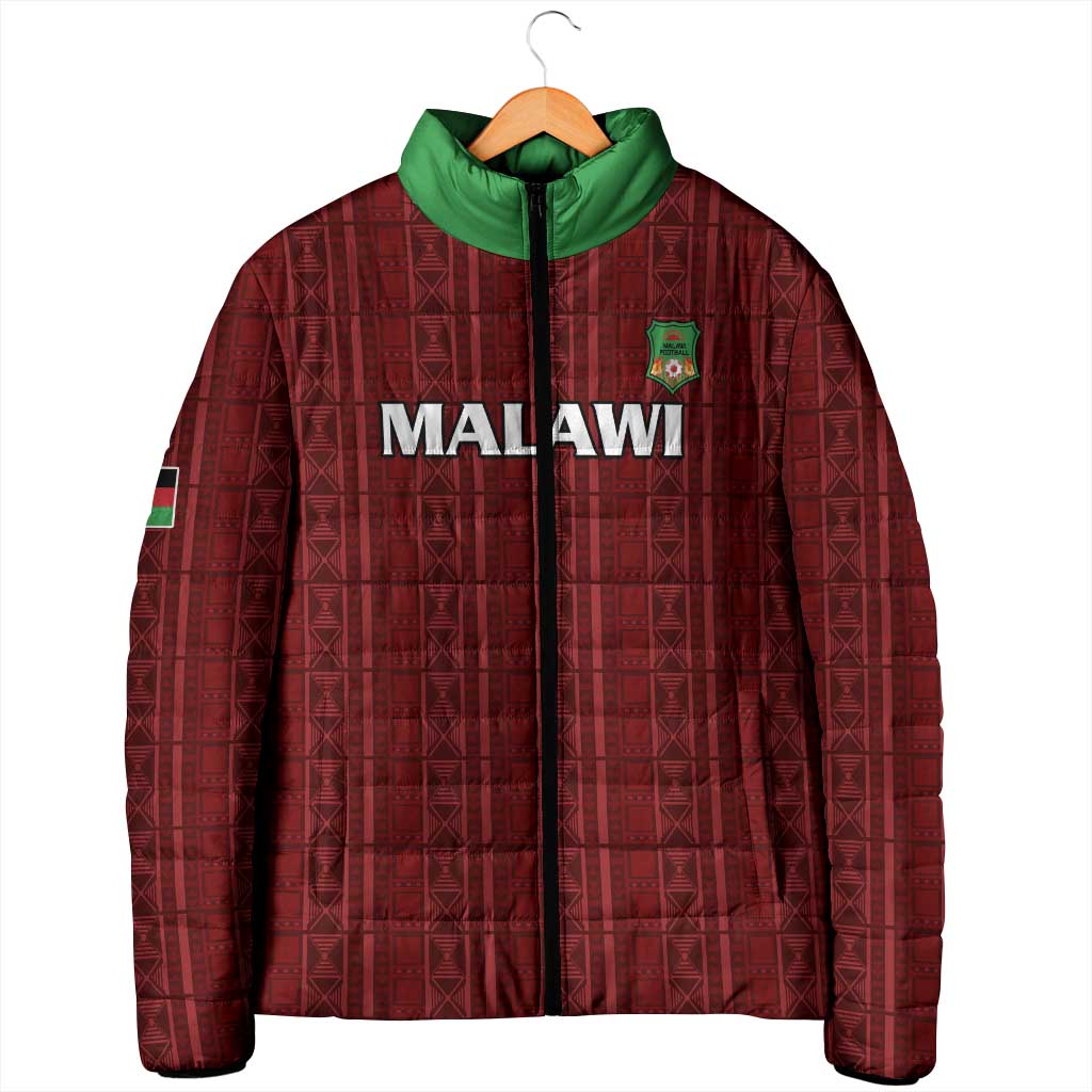 Custom Malawi Football Padded Jacket Come On Flames - Red