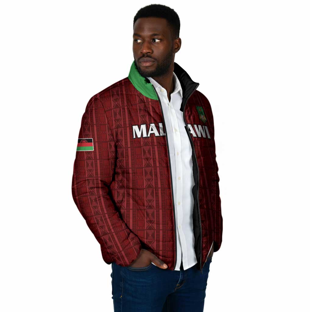Custom Malawi Football Padded Jacket Come On Flames - Red