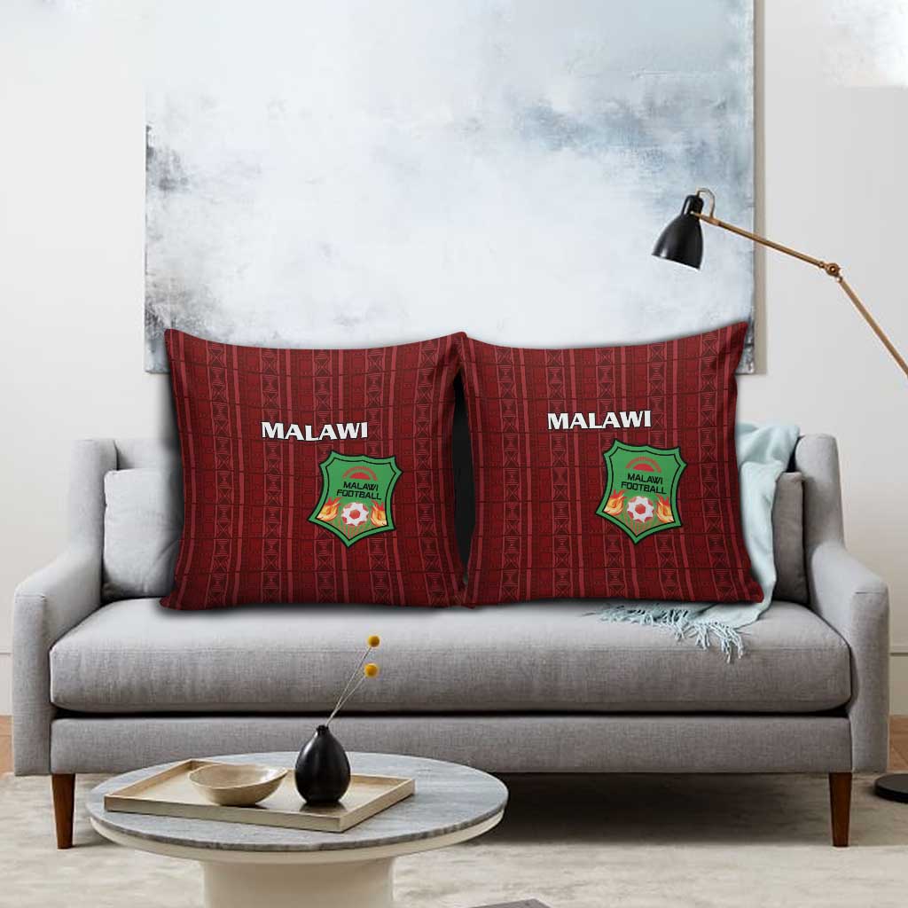 Malawi Football Pillow Cover Come On Flames - Red