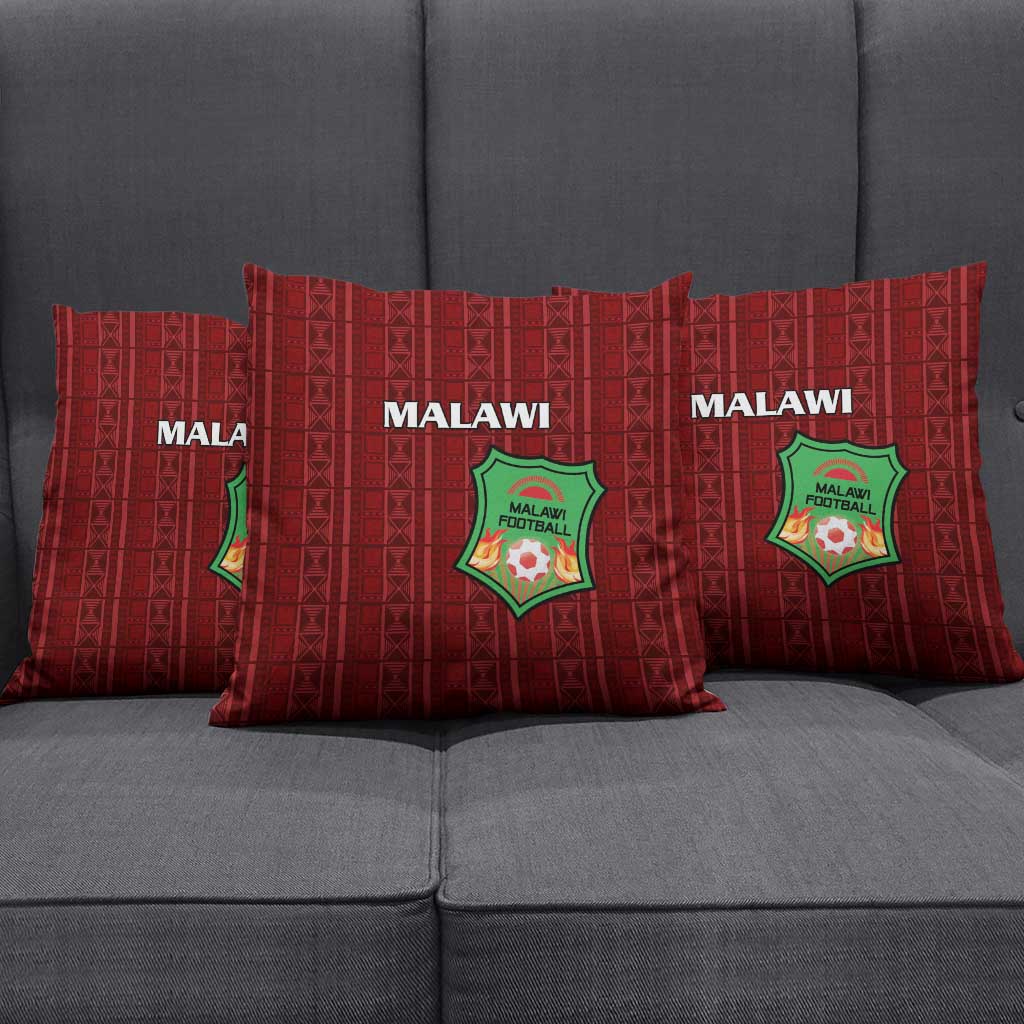 Malawi Football Pillow Cover Come On Flames - Red