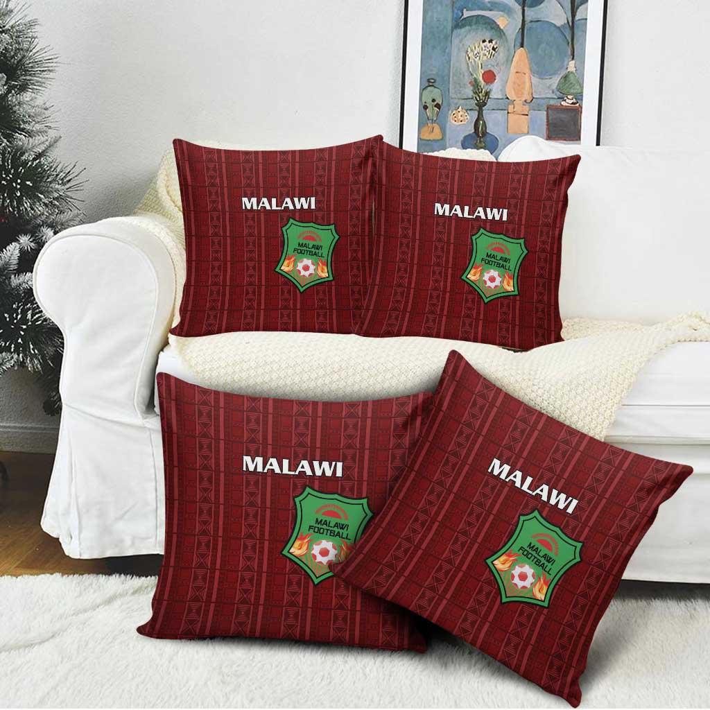 Malawi Football Pillow Cover Come On Flames - Red
