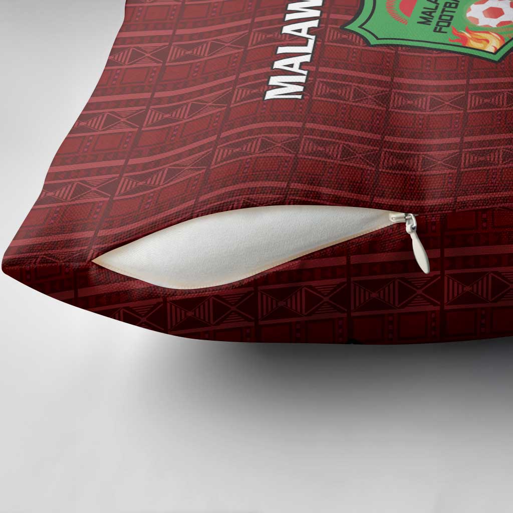 Malawi Football Pillow Cover Come On Flames - Red