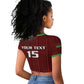 Custom Malawi Football Raglan Cropped T shirt Go Champions - Red - African Pride
