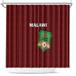 Malawi Football Shower Curtain Go Champions - Red - African Pride