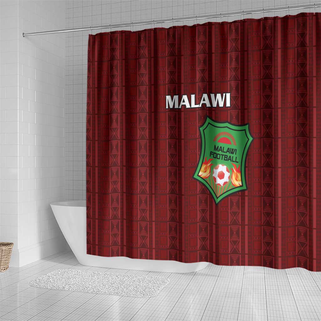 Malawi Football Shower Curtain Go Champions - Red - African Pride