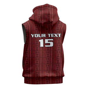 Custom Malawi Football Sleeveless Hoodie Go Champions - Red - African Pride