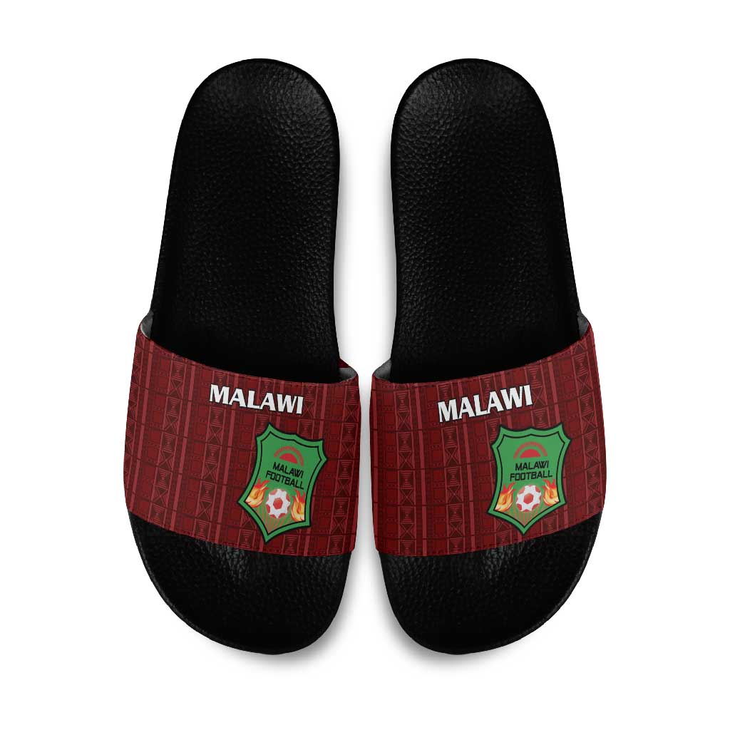 Malawi Football Slide Sandals Come On Flames - Red